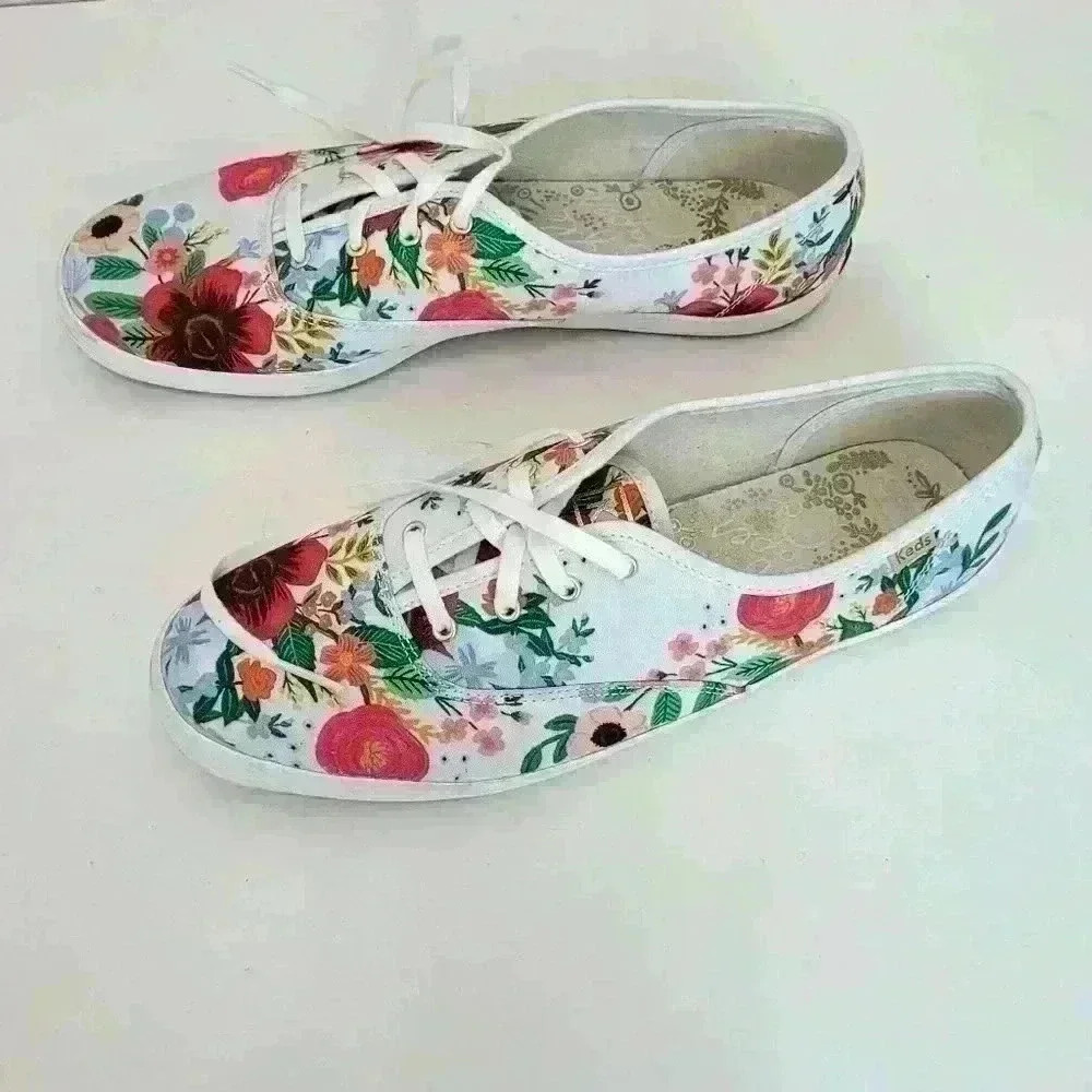 Keds x Rifle Paper Company Floral Sneakers Shoes  Sz 10 - Picture 14 of 14